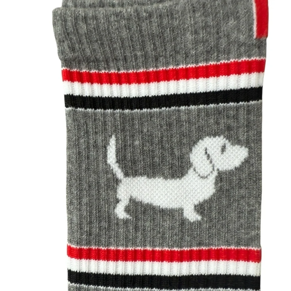 NWT Dachshund Dog Socks Gray, White, and Black Socks Pack of 3
